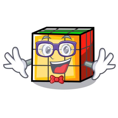 Geek rubik küp karakter karikatür