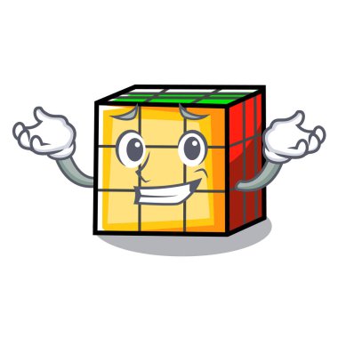Rubik küp sırıtan karakter çizgi film