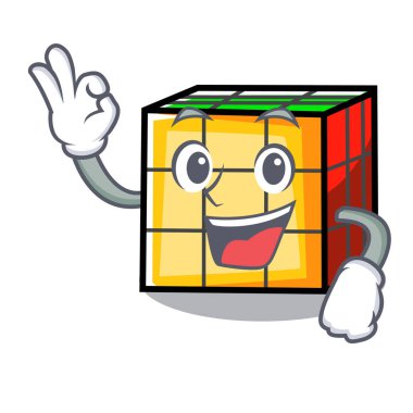 Rubik küp karakter karikatür Tamam