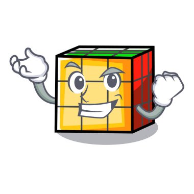 Başarılı rubik küp karakter karikatür