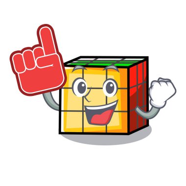 Köpük parmak rubik küp maskot çizgi film