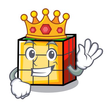 Kral rubik küp maskot çizgi film