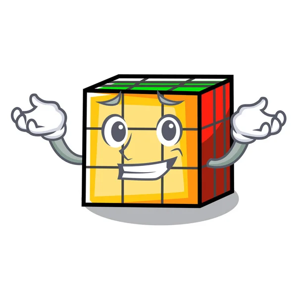 Sourire rubik cube personnage dessin animé — Image vectorielle