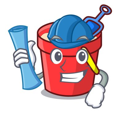 Mimar kum kova karakter karikatür