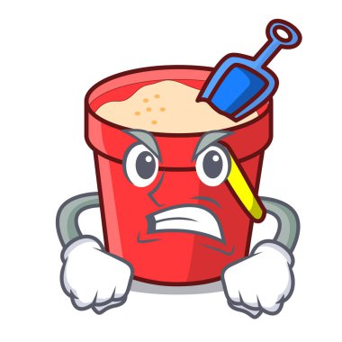 Kızgın kum kova maskot çizgi film