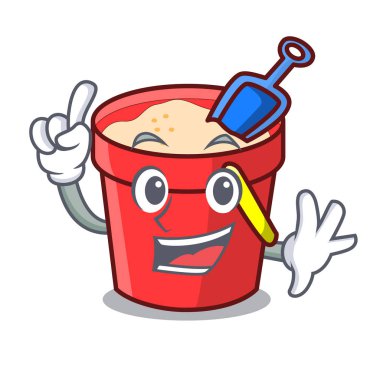 Parmak kum kova maskot çizgi film