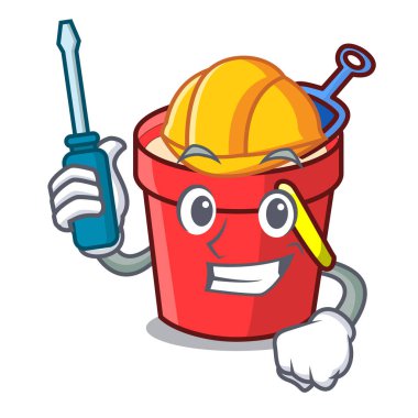 Otomotiv kum kova maskot çizgi film