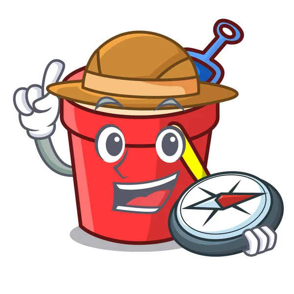 Explorer kum kova maskot çizgi film