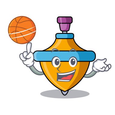 Basketbol iplik üst karakter karikatür ile
