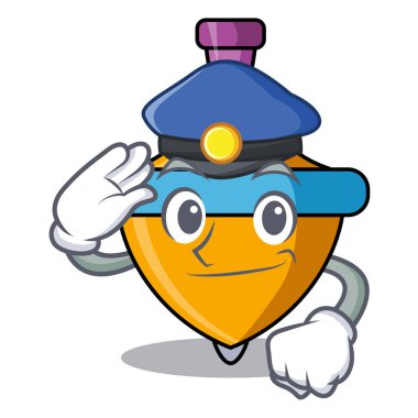 Polis iplik üst karakter karikatür