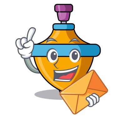 Zarf iplik üst karakter karikatür ile