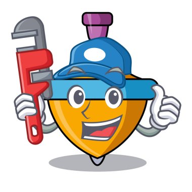 Tesisatçı iplik üst maskot çizgi film