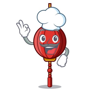 Şef Çince fener karakter karikatür