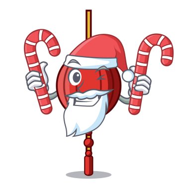 Santa şeker Çince fener maskot karikatür ile