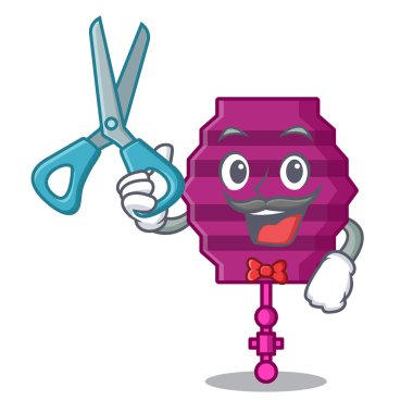 Kuaför kağıt fener karakter karikatür