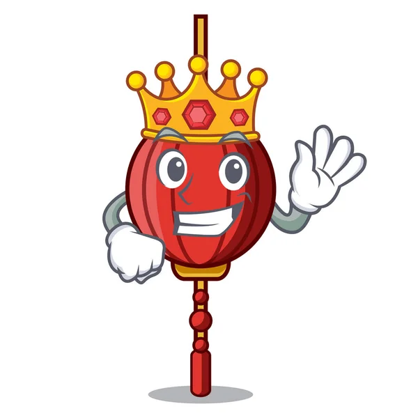 King chinese lantern mascot cartoon — Stock Vector