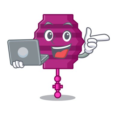 Dizüstü kağıt fener karakter karikatür ile