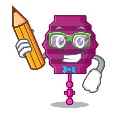 Öğrenci kağıt fener karakter karikatür