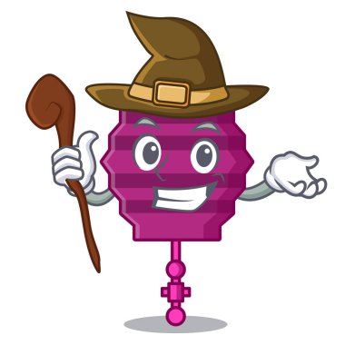 Cadı kağıt fener maskot çizgi film