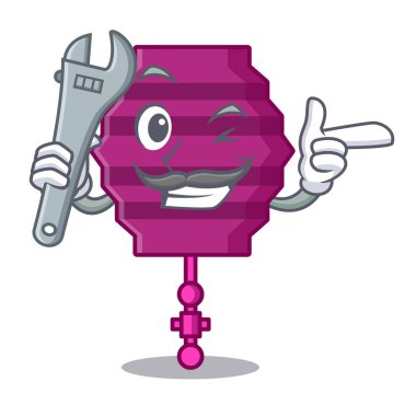 Mekanik kağıt fener maskot çizgi film