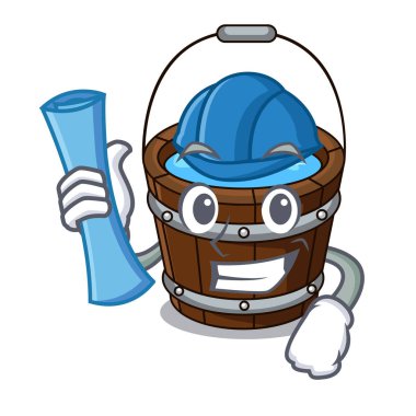 Mimar tahta kova karakter karikatür