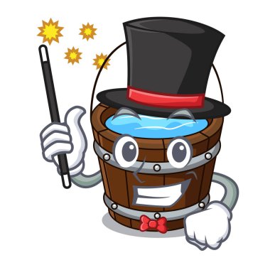 Sihirbaz tahta kova maskot çizgi film