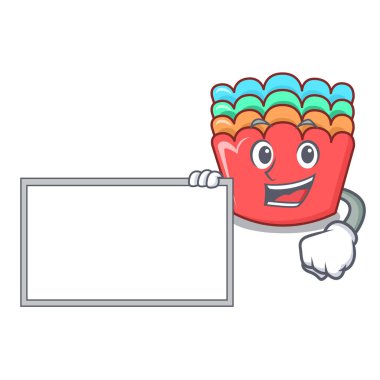 Kalıpları karakter karikatür vektör çizim kurulu ile pişirme