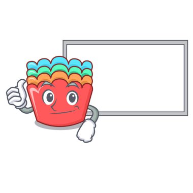 Başparmak yukarıya pişirme kalıpları karakter karikatür kurulu ile