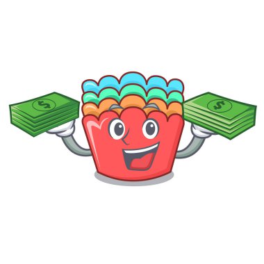 Para ile pişirme maskot karikatür kalıpları