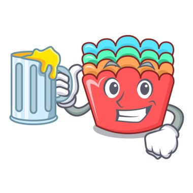 Kalıpları maskot karikatür pişirme suyu ile