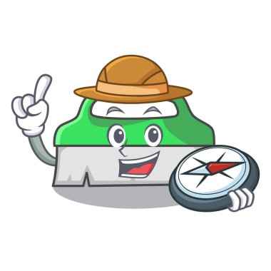 Explorer fırçalayın fırça maskot çizgi film