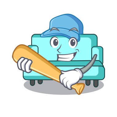 Oyun beysbol kanepe karakter karikatür tarzı