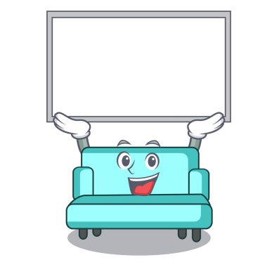 Tahta kanepe karakter karikatür tarzı