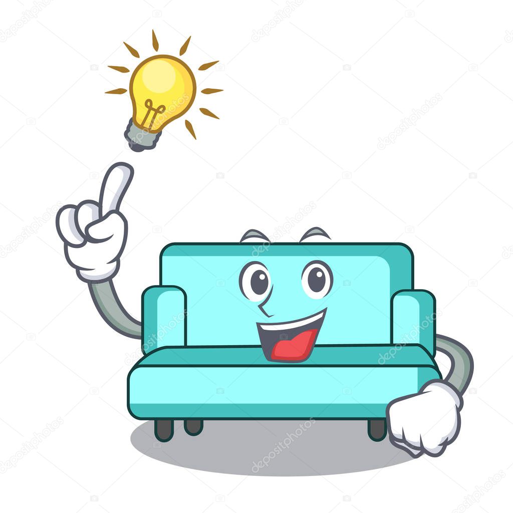 Have an idea sofa mascot cartoon style