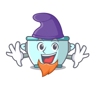 Elf çelik tencere karakter karikatür