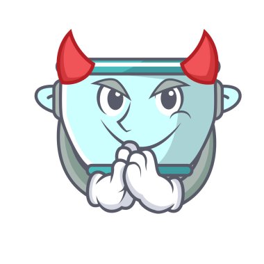 Şeytan çelik tencere maskot çizgi film