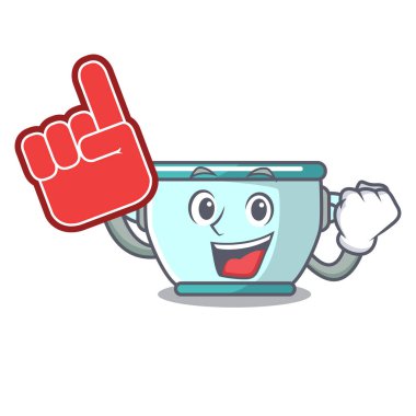 Köpük parmak çelik tencere maskot çizgi film