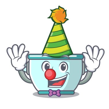 Palyaço çelik tencere maskot çizgi film