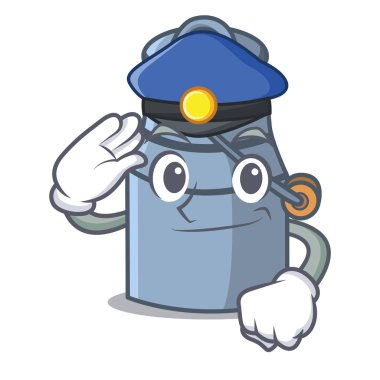 Polis süt karikatür karakter