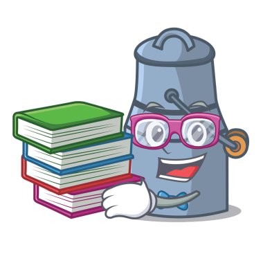 Öğrenci kitap süt ile olabilir maskot çizgi film