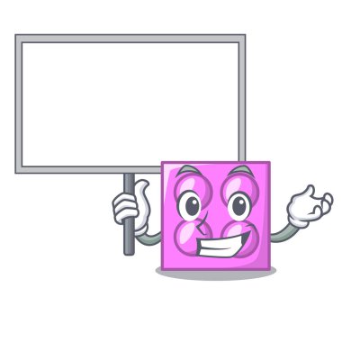 Tahta oyuncak tuğla karakter karikatür getirmek