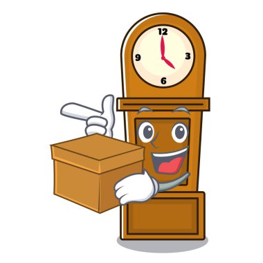 Kutusu dedesi saat karakter karikatür ile