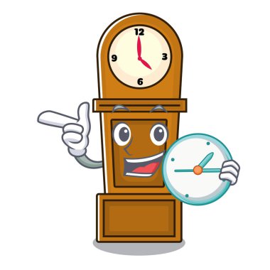 Saat dedesi saat karakter karikatür ile