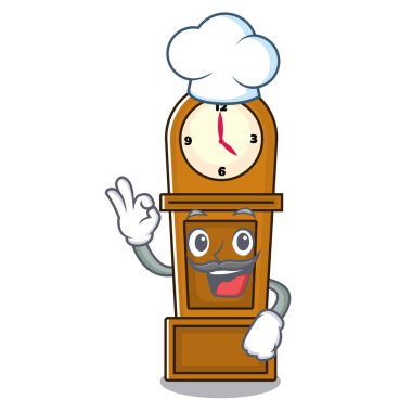 Şef dedesi saat karakter karikatür
