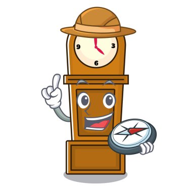 Explorer dedesi saat maskot çizgi film
