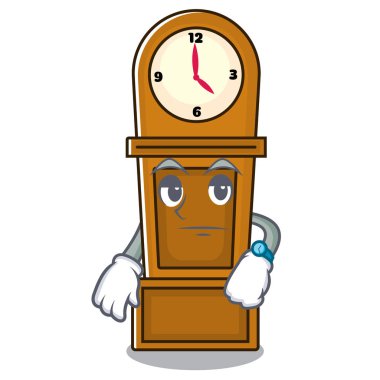 Bekleyen dedesi saat maskot çizgi film