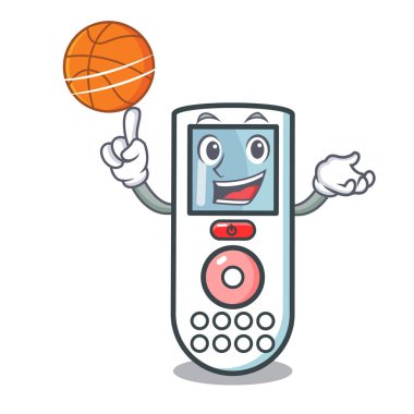 Basketbol uzaktan kumanda karakter karikatür ile