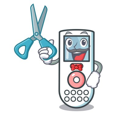 Kuaför uzaktan kumanda karakter karikatür