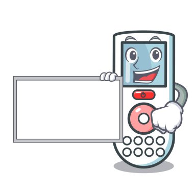 Yönetim kurulu uzaktan kumanda karakter karikatür ile