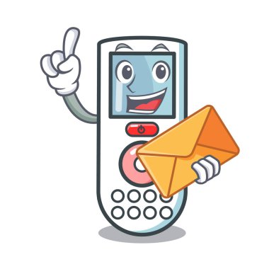 Zarf uzaktan kumanda karakter karikatür ile